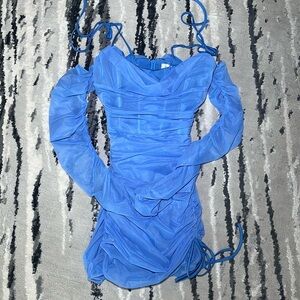 Oh Polly sexy blue bodycon dress